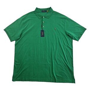 Polo Ralph Lauren 100% Cotton Polo Shirt Men's 3XLT Flesh Pony Classic Green NEW